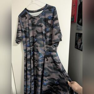 Black Milk Galaxy Camo Longline Evil Tee Dress XL